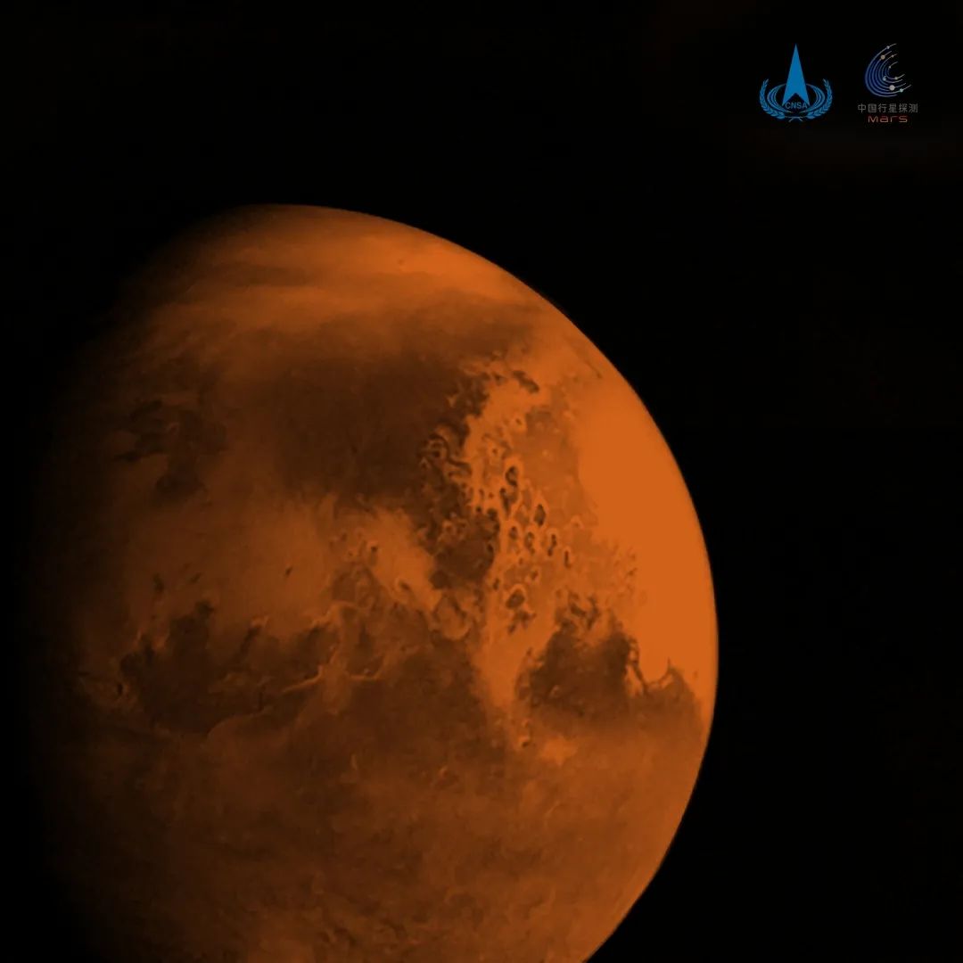 天问一号传回首幅火星图像,除夕前后将进行近火制动