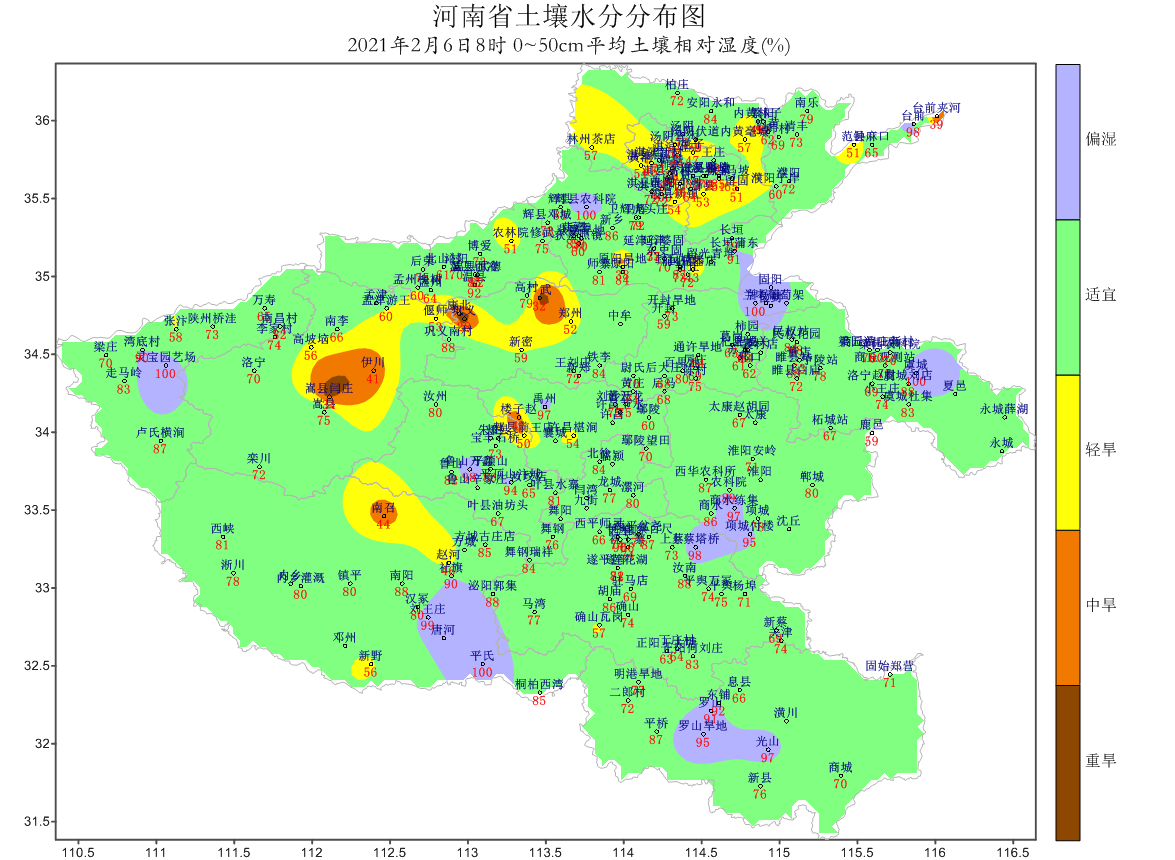 今年1月以来，河南全省降水较常年同期偏少7成