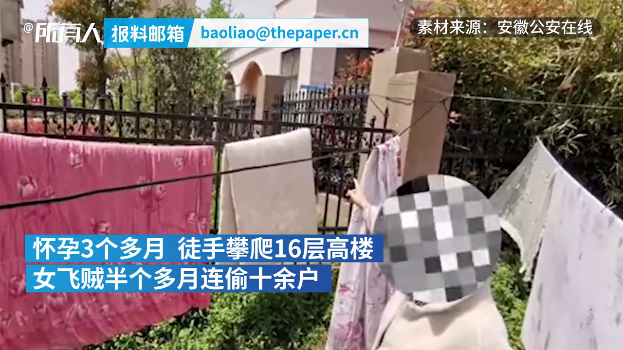 孕妇徒手攀爬16层高楼盗窃