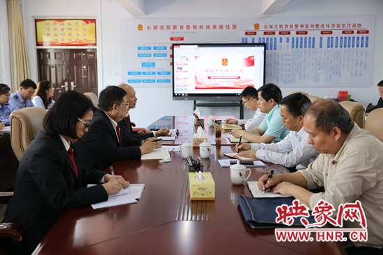 驻鹤指导组到鹤壁市山城区法院督导检查教育整顿工作