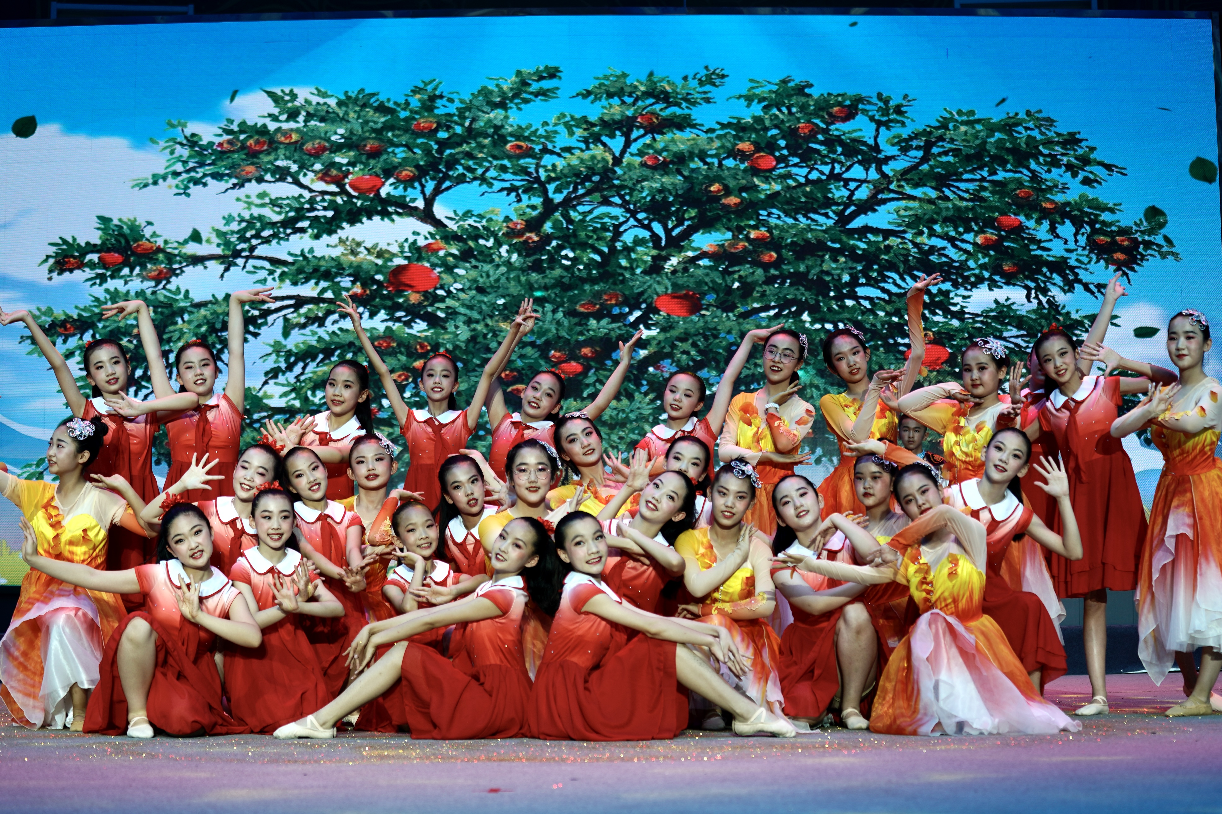 金水区纬三路小学带来的舞蹈《 石榴红了》