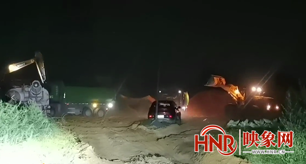 郑州经开区前程办事处辖区内一施工工地盗沙猖獗遭群众举报