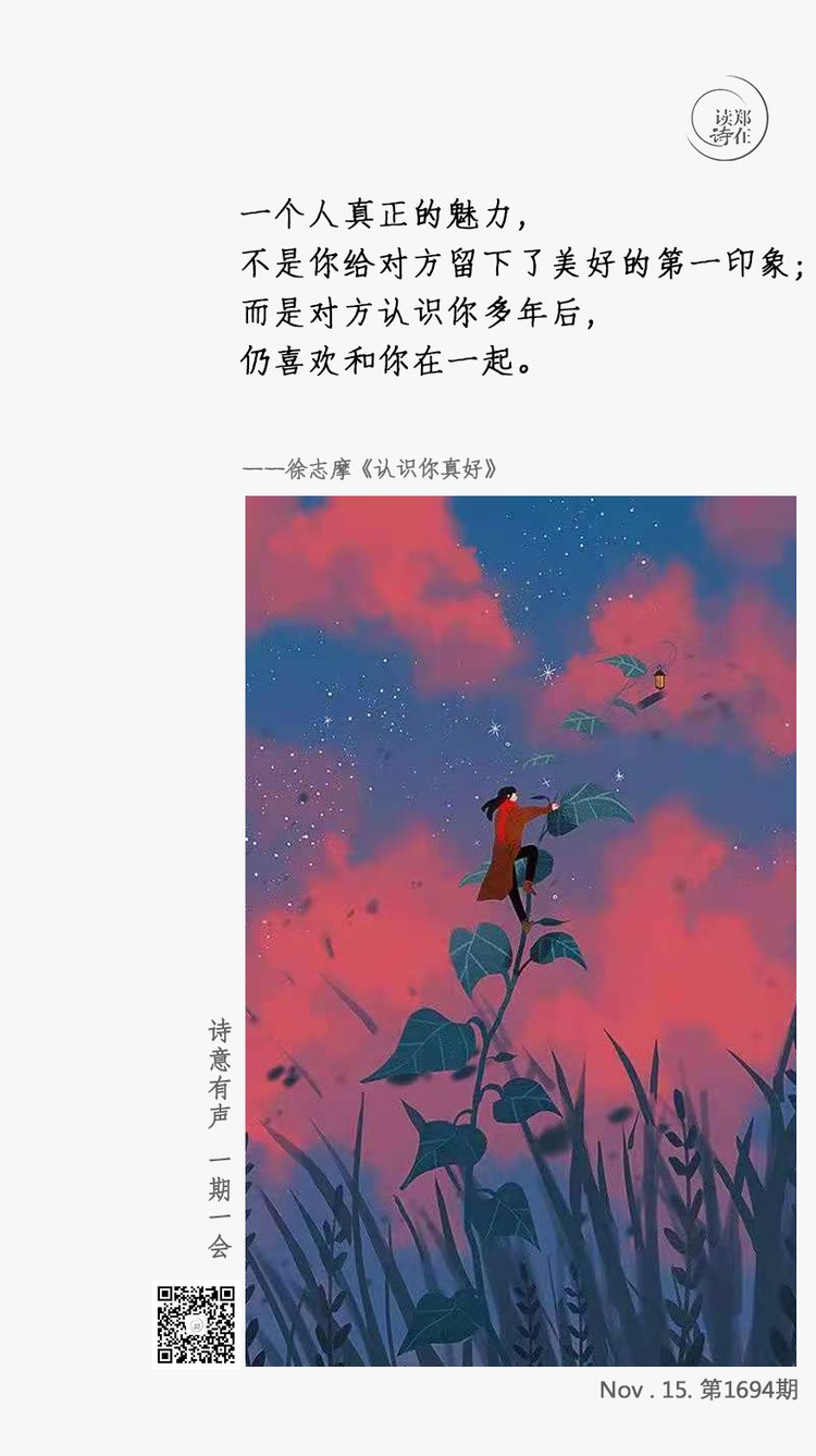 距离 让思念生出美丽 懂得 让心灵有了皈依 郑在读诗