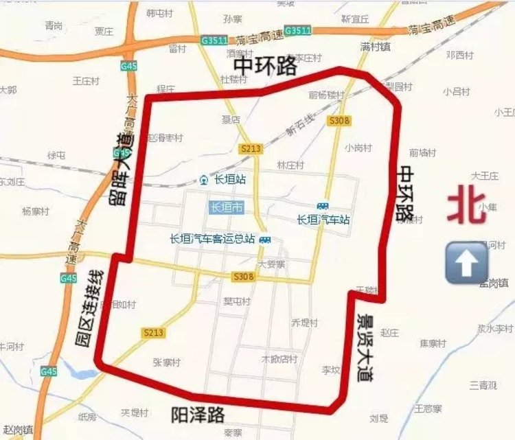 长垣老城区单行道图片