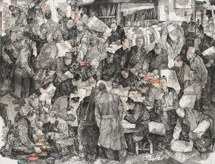 雕塑▲  武丁强盛张国强69160cm×300cm69油画▲  天地之中范怀珍