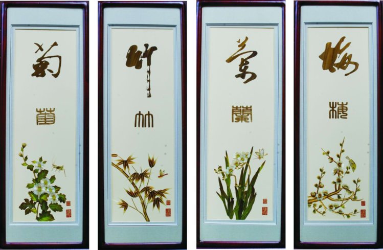 麦秆画的名气逐渐传开,杞县当地一家企业主动找到陈振强,创办了工艺