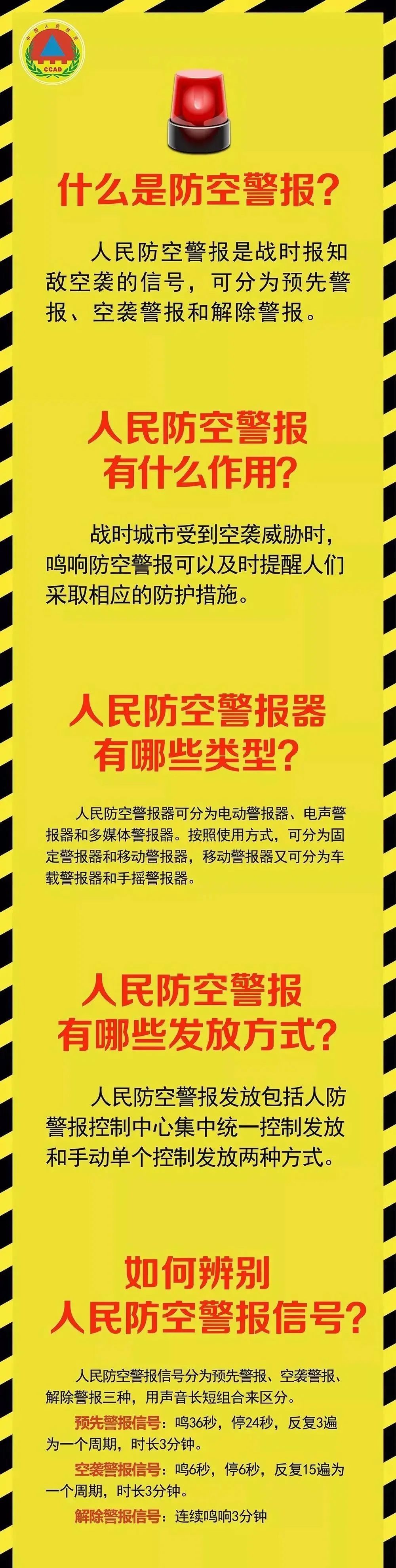 9月18日上午10时00分至10时31分,在全省范围内试鸣人民防空警报