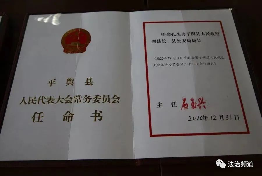 县人大常委会任命书大象新闻·法治频道编辑  廉妍